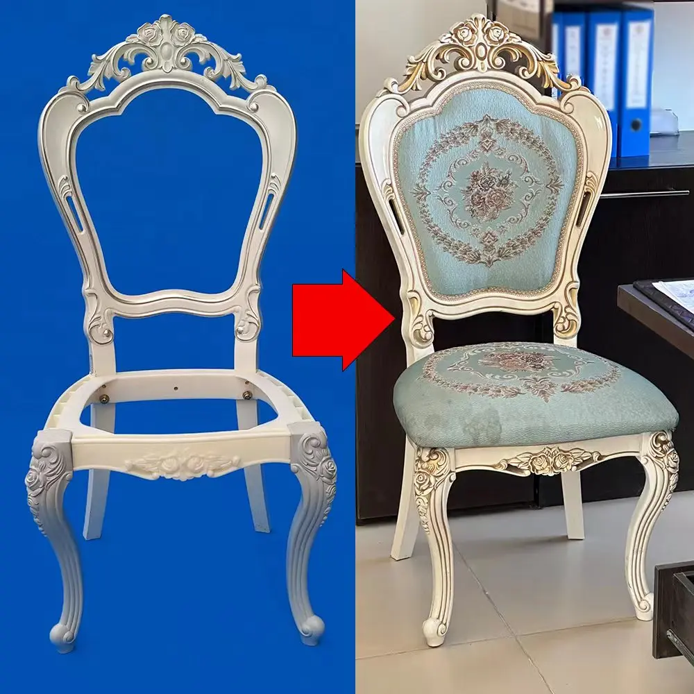 european style home furniture family abs plastic dining chair frame french high-back  regal parts competitive price
