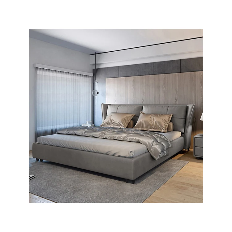 2022 Factory Price Customized Massage Soft Soft Linen Bedding Multifunctional Queen Bed Headboard Soft Frame Bed