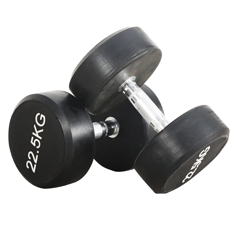 Home Gym Accessories Rubber Grip Encased Dumbbell Cast Iron Weight with Anti-Slip Handle Dumbbell