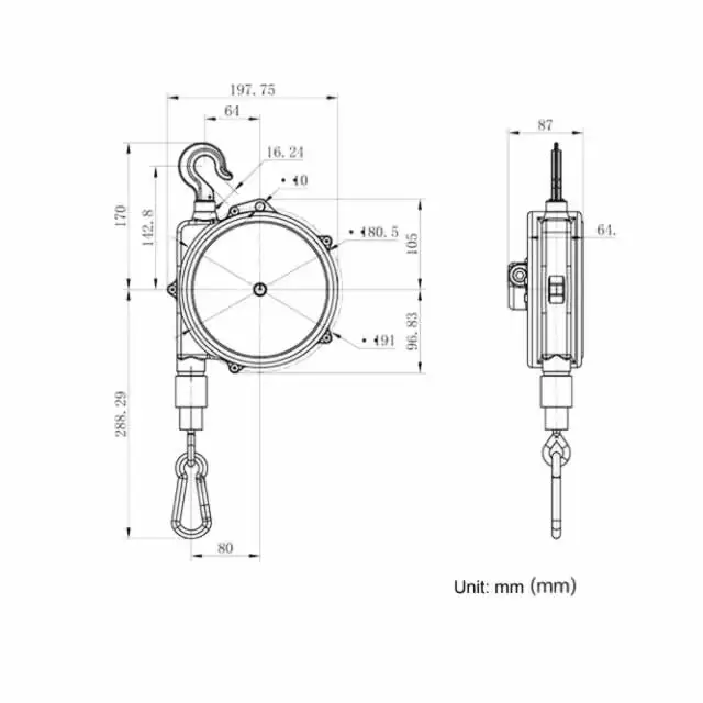 Spring balancer EW15-22kg self-locking tower suspension tension lifter 15kg to 22kg balance lifting sprin