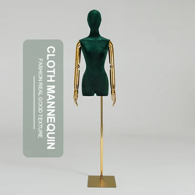 Popular 1/2 Half Body Female Women Articulated Mannequin Arms Fabric Fixable Dress Form Mannequins