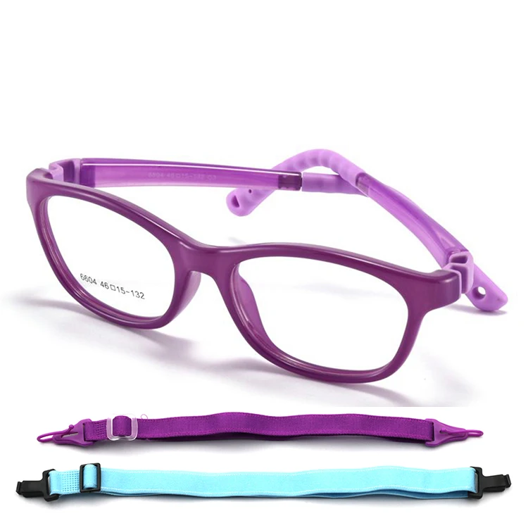 Wholesale Kids Silicone Small Tortoise Shell Head Bands  for Children Blue Light Glasses Flexible Eyeglasses Frame