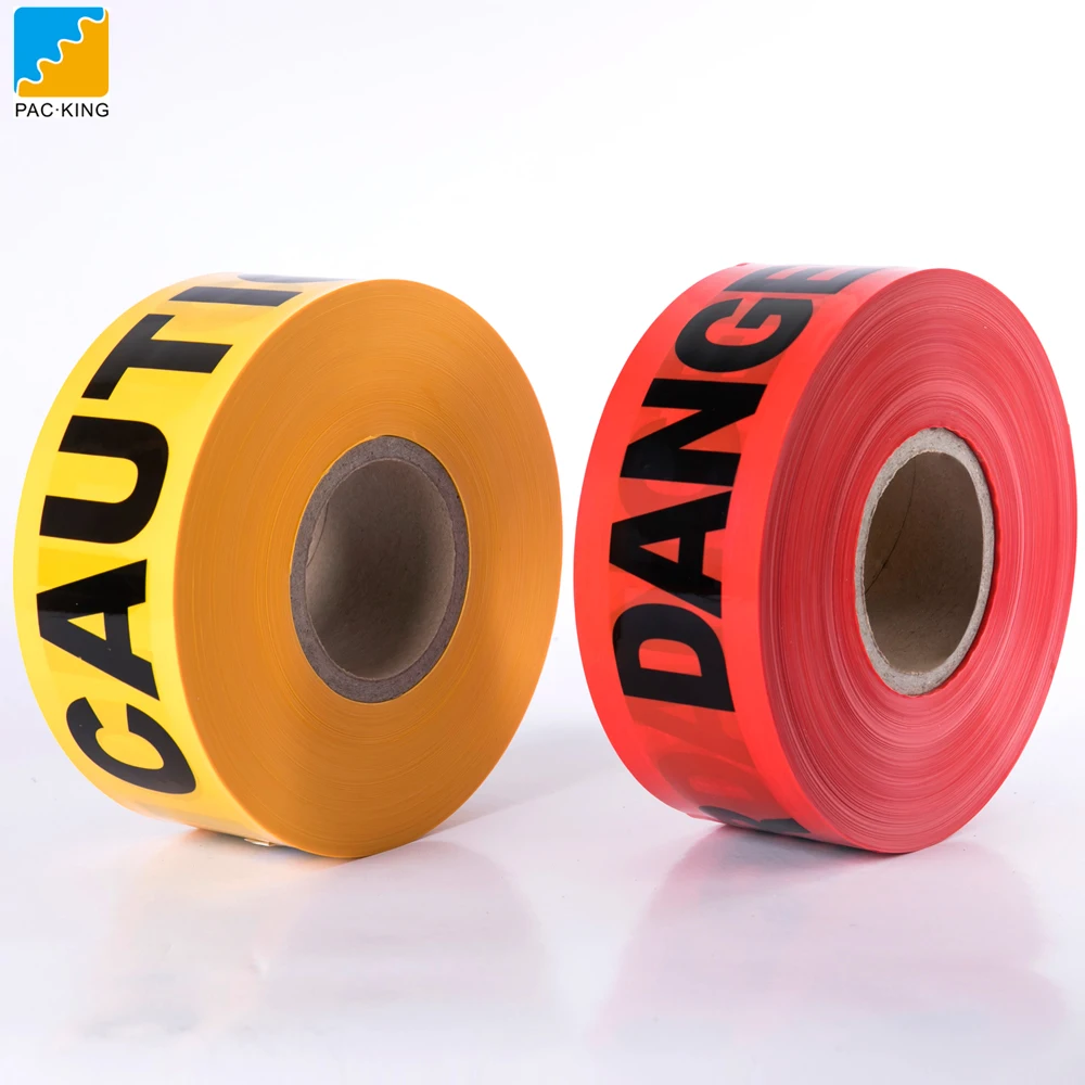 Пользовательская печать логотипа красочный Барьер маркировка односторонняя неклейкая полиэтиленовая предупреждающая