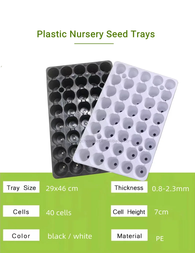 Hot Sale Heavy Duty Hydroponic Fodder Polystyrene Nursery Seeding Flat Trays