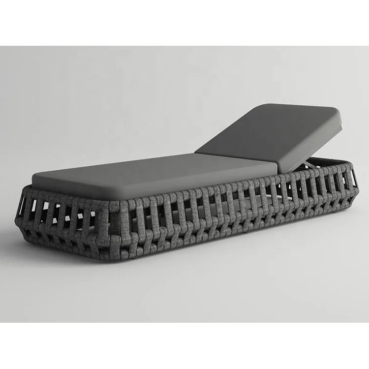 hot sale modern patio aluminium frame chaise lounge furniture beach poolside sunbed chair outdoor garden sun lounger