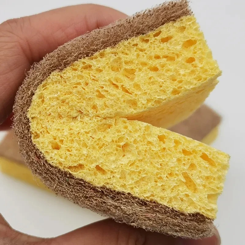 100% Biodegradable Kitchen Dish Sponge Pad Eco-friendly Washable Dish Sponge Efficient Cleaning Sponges For Washing Dishes