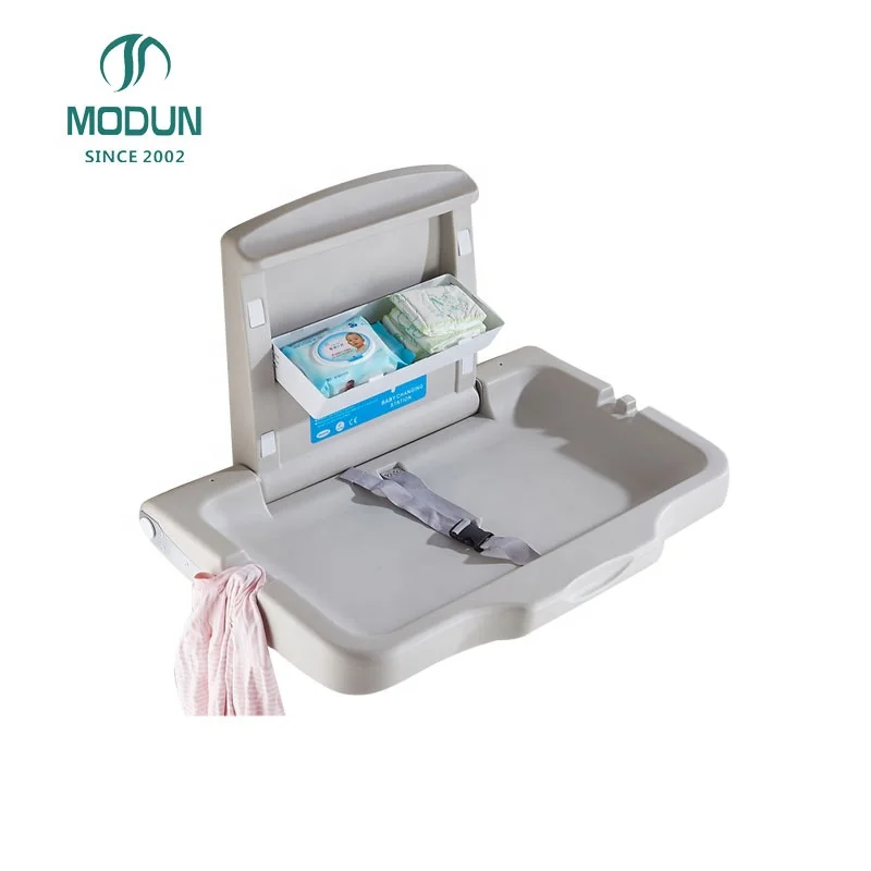 HDPE plastic bed table wall mounted infant diaper unit baby changing station for children