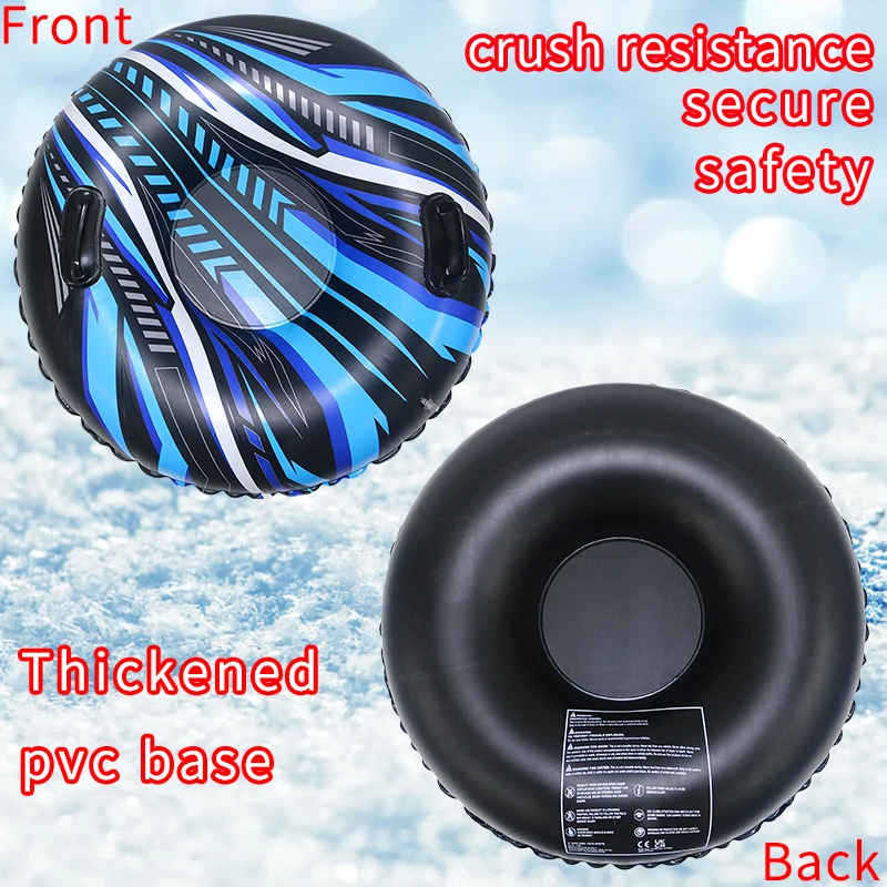 PVC inflatable ski ring Winter adult family sports thickened cold outdoor round inflatable ski ring style color