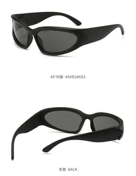 Steampunk Sunglasses Women Punk Brand Designer Sun Glasses Men Silver Mirror Shades Fashion Eyewear Y2K Cycling Sports Acrylic
