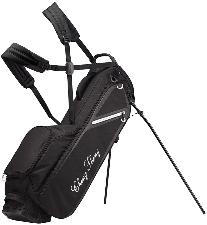 
Factory Price Polyester Made Black White Color Golf Stand Bag for Men 