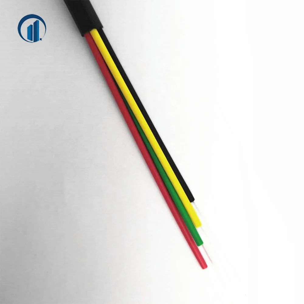 jacket covered 7mm colorful 4 string signal transmitting optical fiber cable for power monitoring