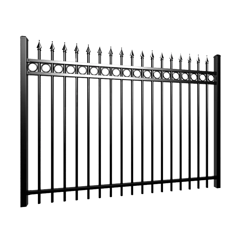 Supplies Outdoor House Backyard Garden Black Material Iron Perimeter Steel Metal Fence