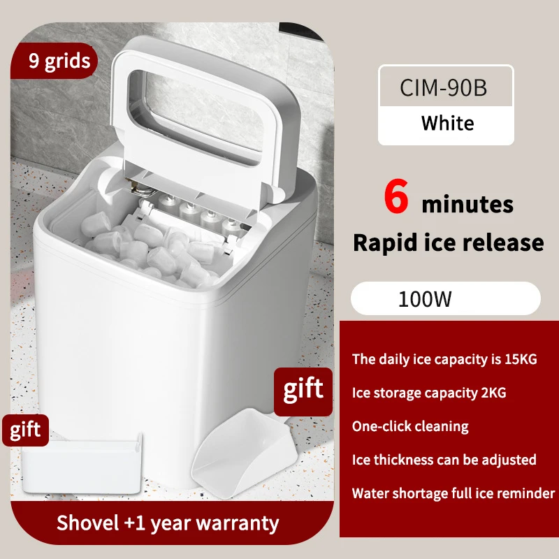 Household Automatic Cleaning Ice Machine Countertop Portable Office Bar Party Mini Ice Cube Maker Machine