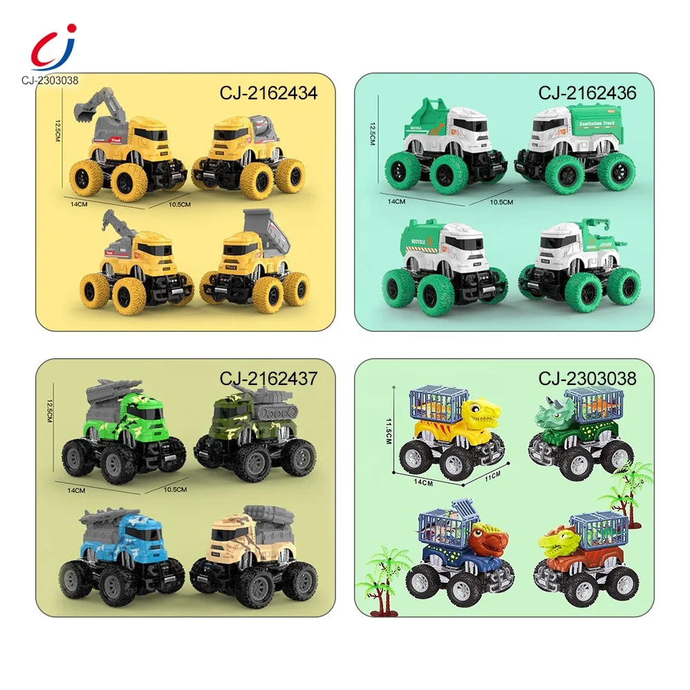 Chengji фрикционный двойной инерционный монстр-автомобиль для мальчиков игрушечный динозавр транспортировочный автомобиль грузовик
