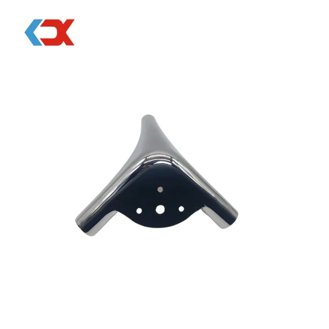 Factory custom aluminum alloy metal furniture cabinet feet l shape foot square chrome iron steel gold sofa legs