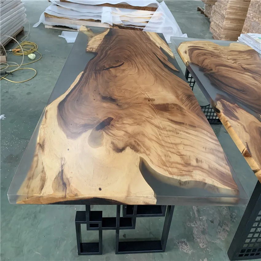 Dining Room Set Specific Use and Wood Material modern furniture solid wood resin dining table set with 8 chairs