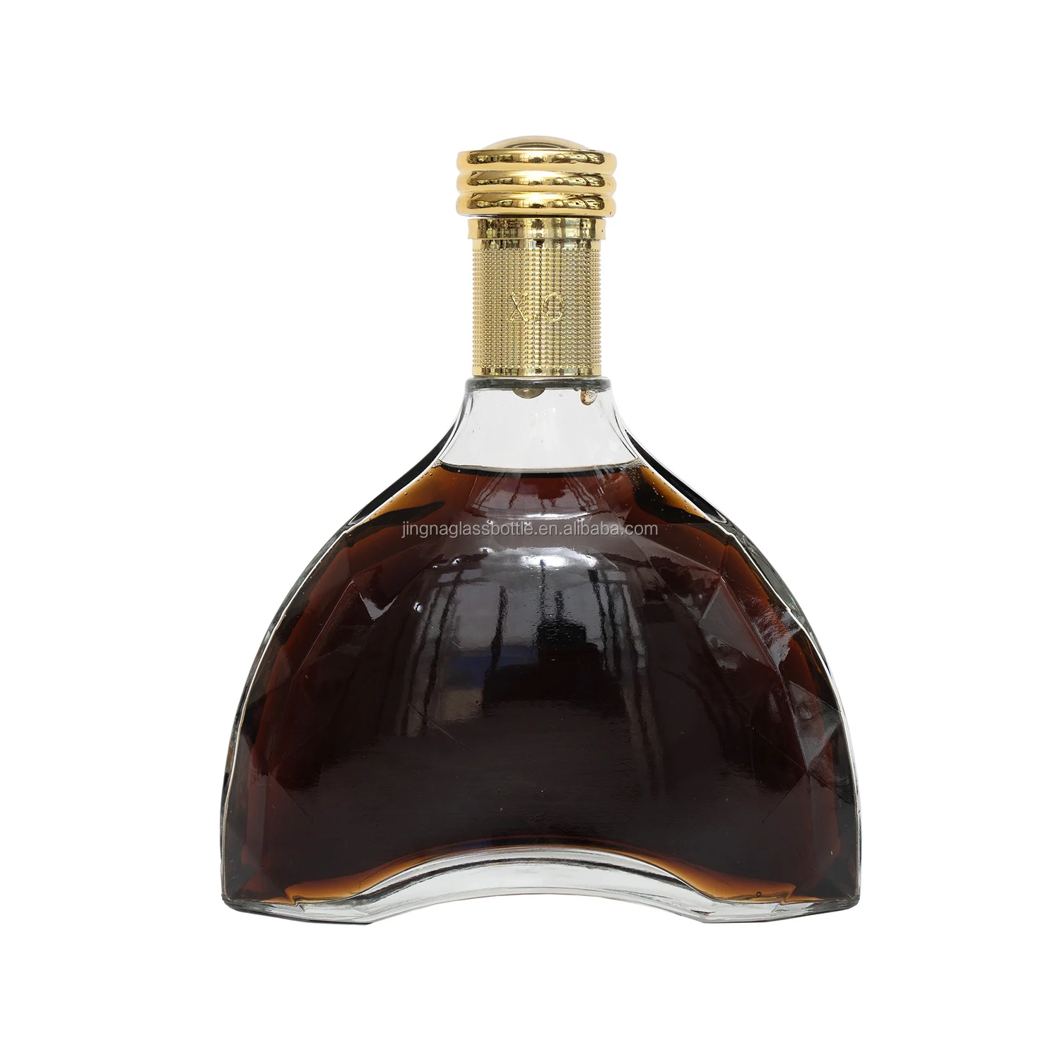 JINGNA Recyclable Unique Customized 750ml spirit brandy whisky glass bottle