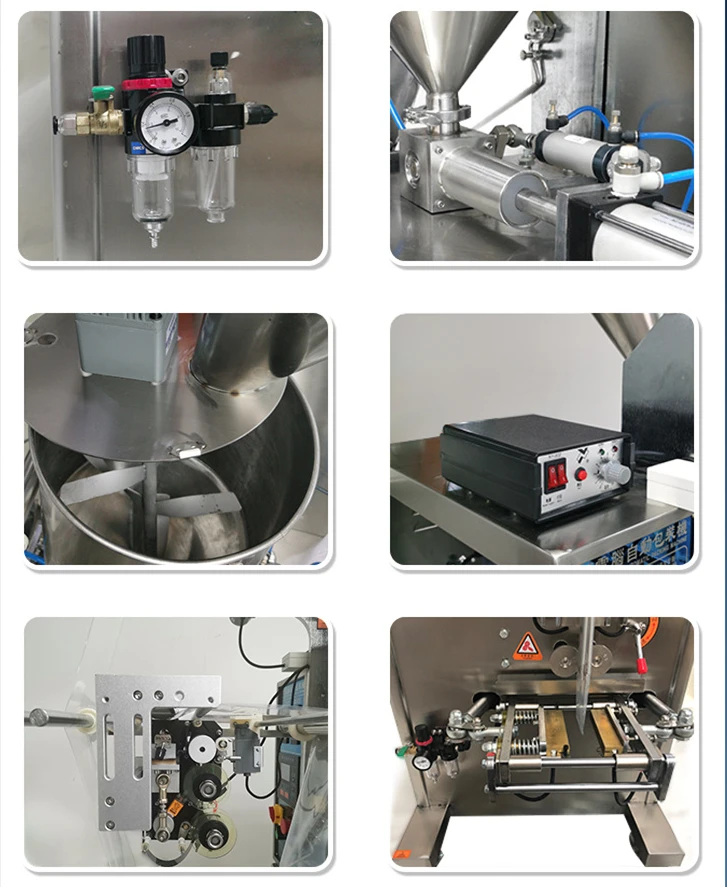 Vertical 4 Sides Sealed Filling Tomato Tamarind Stick Chocolate Paste Sauce Sachet Filling Packaging Machine
