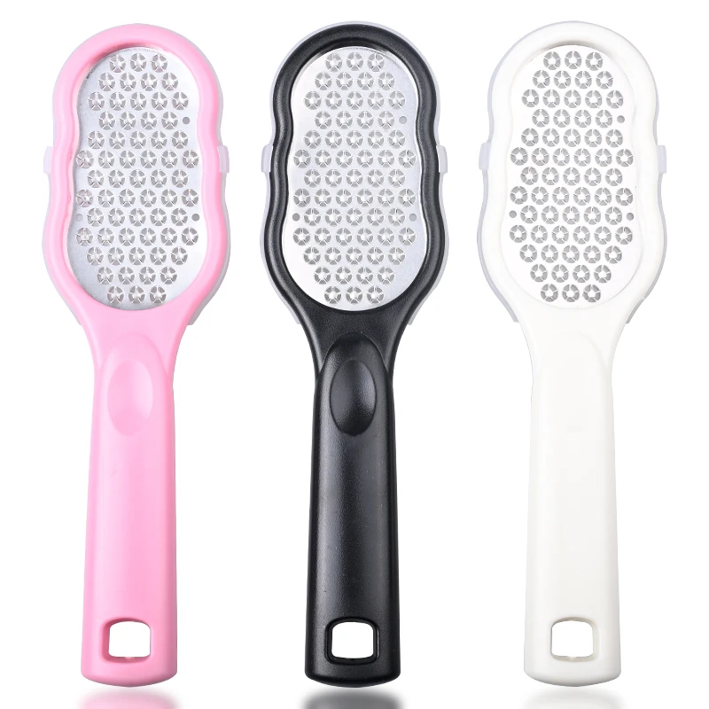 Customized various foot care tools pedicure file with LOGO remove dead skin pedicure tools set stainless steel foot file