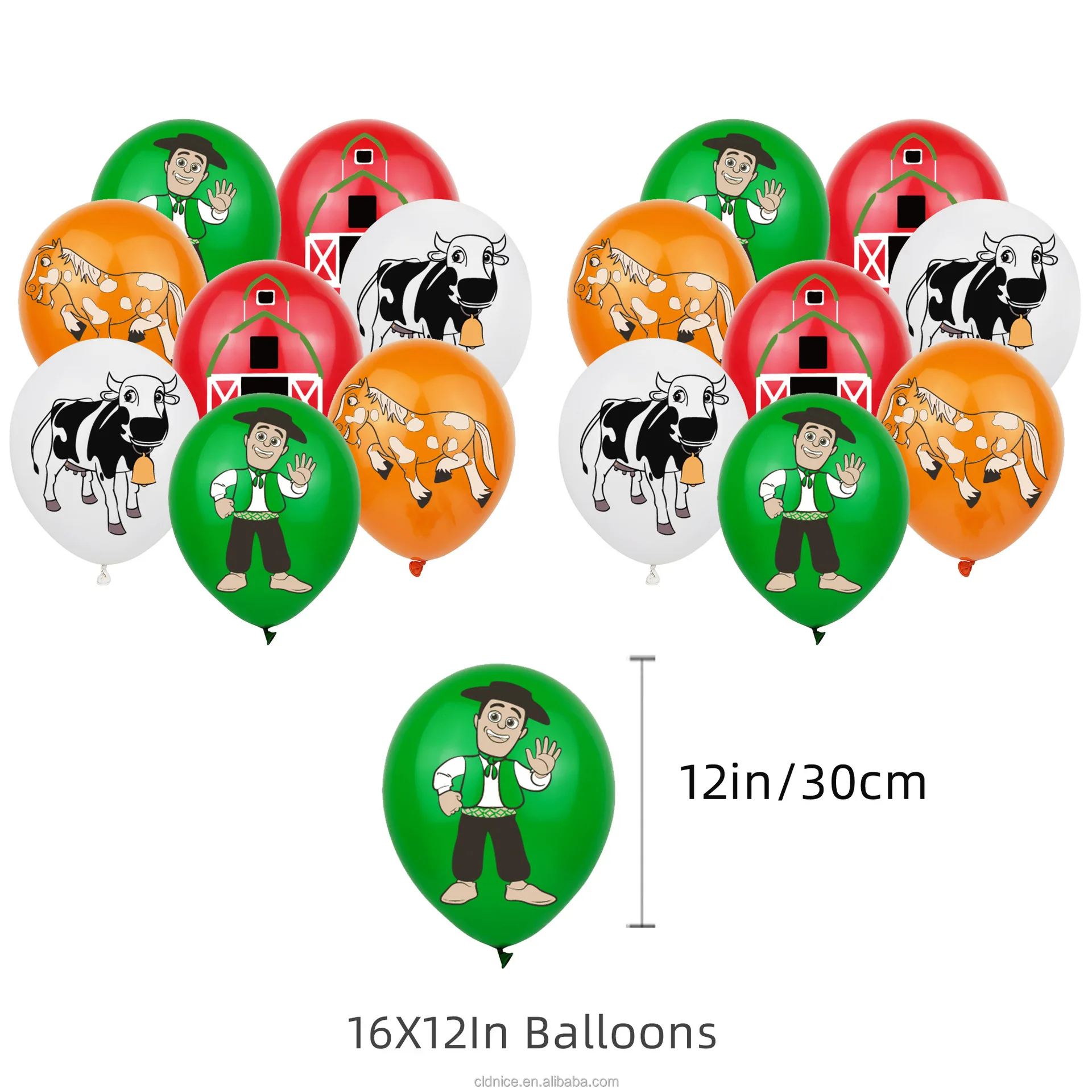 Nice Farm Animals Birthday Party Decorations Banner Balloons Cupcake Toppers Set For Kids Farm Animals Cow Theme Party Supplies