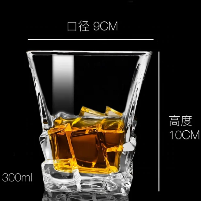 300ml Wholesale lead free  crystal Whisky glass cup drinking wine glass cup water cup for bar home restaurant