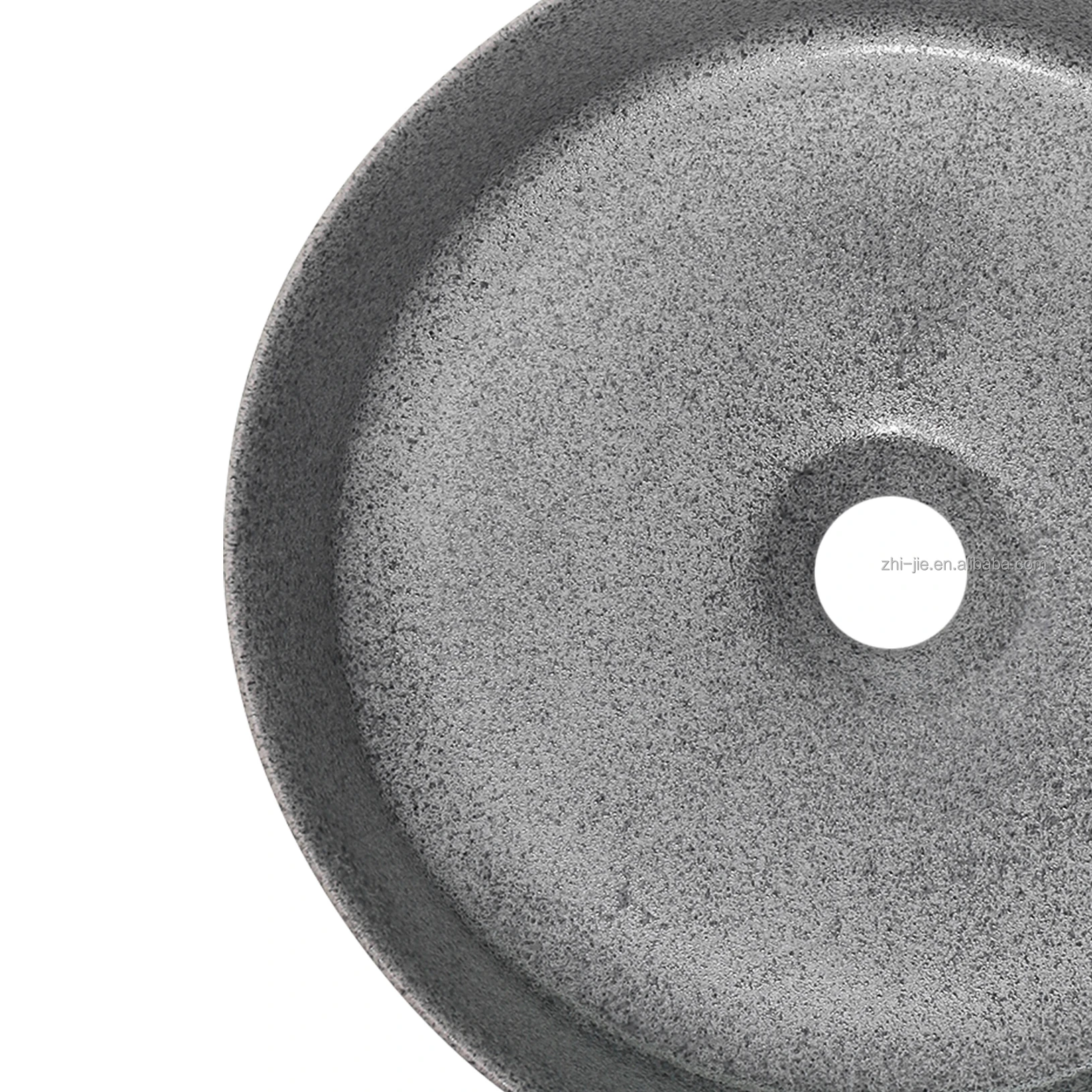 2024 New special design wash basins sink table top washing concrete grey ceramic basins