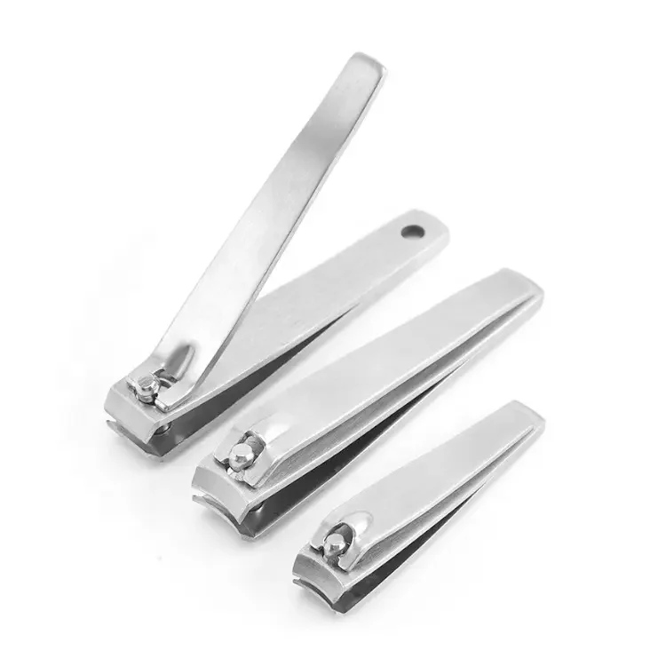 Best 3PCS Nail Care Kit Personalized Silver Stainless Steel Straight Curved Blade Nail Cutter Clipper With Logo
