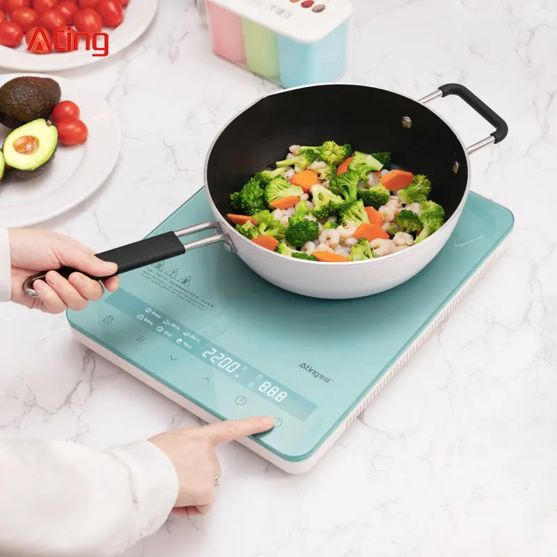 Новый дизайн Smart portable wok 220v Hotpot красочная варочная панель электрическая индукционная плита с одной