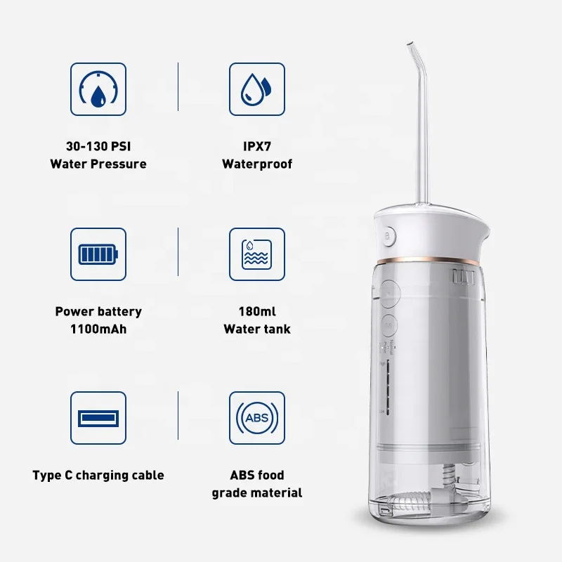 Custom Water Flosser Oem/Odm Teeth Oral Hygiene Rechargeable Cordless Ipx7 New Mini Oral Irrigator For Dental Teeth Spa