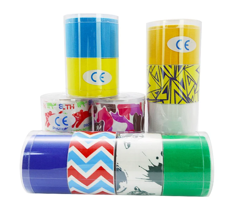 Высококачественная низкая индивидуальная moq дышащая хлопковая спортивная лента для мышц медицинская кинезиологическая лента для болеутоляющих мышц