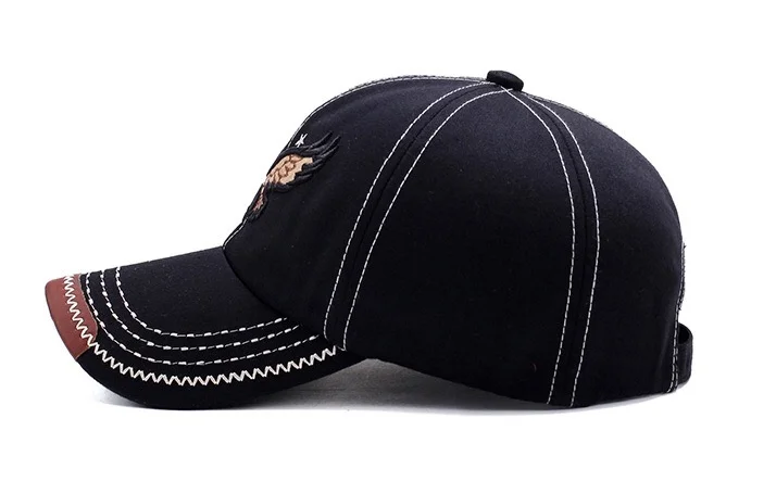 new High Quality Fashion Gorras Custom Logo 6 Panel Suede Hat Mens Womens Personality Sports Embroidered Eagle Baseball Golf Cap