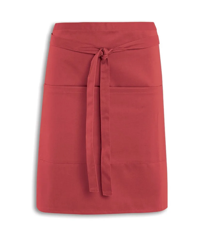 Promotional plain drill duck weave OEM solid design customized printing cooking kitchen baker cute low mid waist girls apron