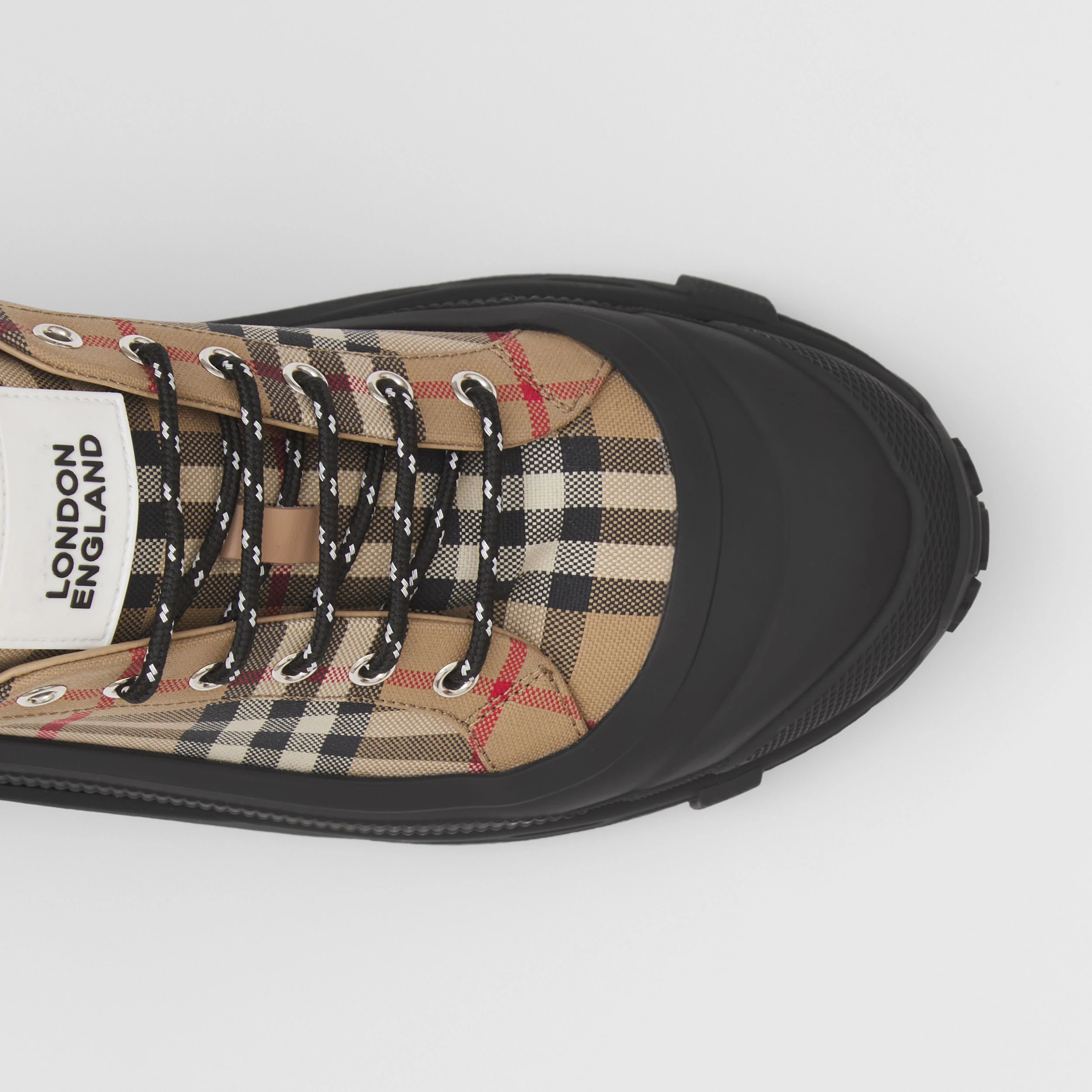 Check pattern leather and suede Arthur sneakers women and men casual shoes