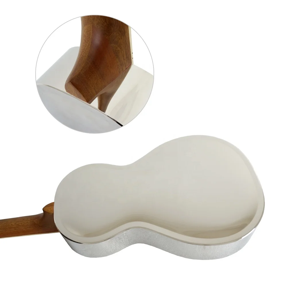 China Aiersi Brand Gloss Chrome Finish Bell Brass biscuit Parlour Resonator Guitar Bluegrass Resophonic instrument
