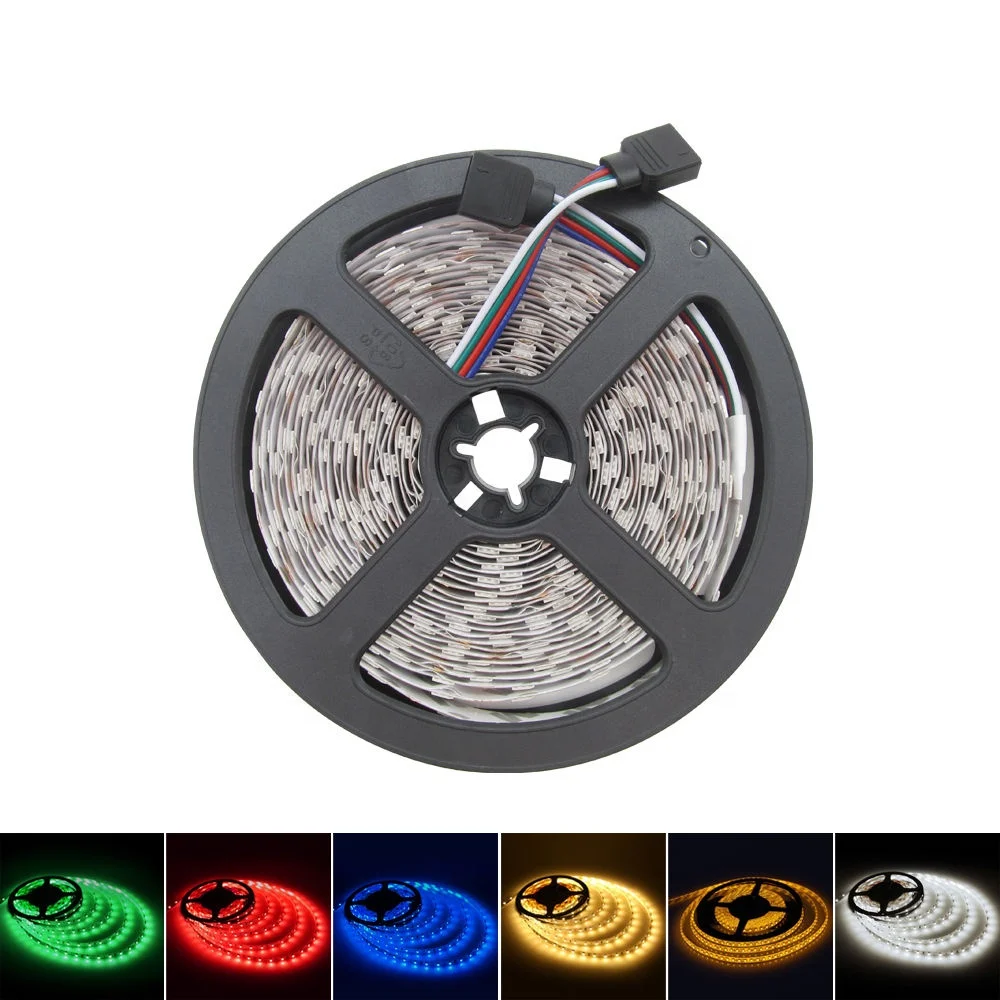 
DC12V 5050 RGB 60led/m 12V 5A power supply IP20 led strip with 44key ir remote rgb strip light set 