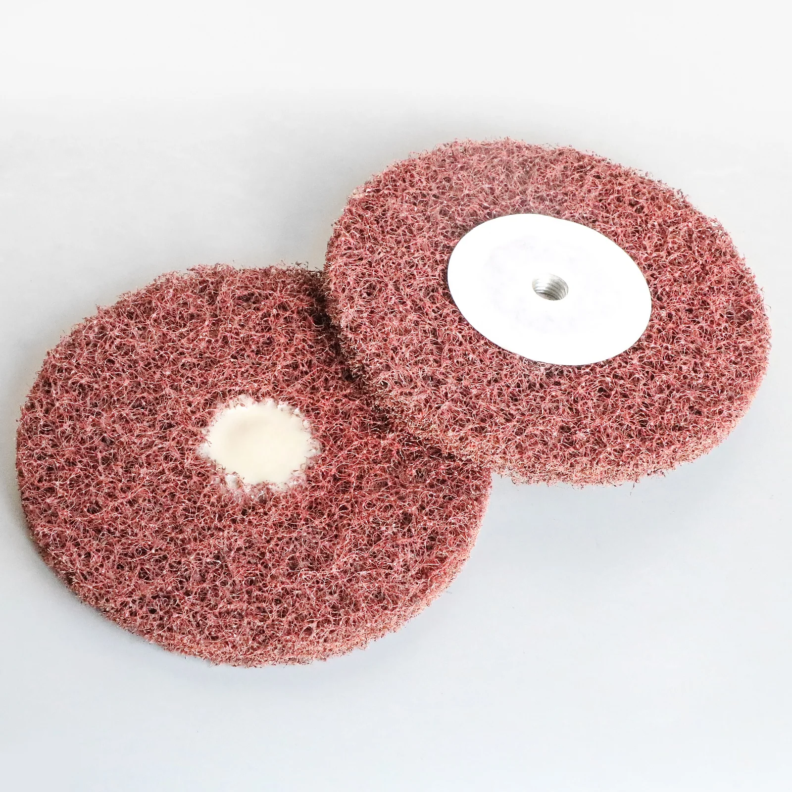 Abrasive Maroon Color Non Woven Nylon Fiber Polishing Wheel SHARPNESS Abrasive  Nylon Fabric Polishing Wheel
