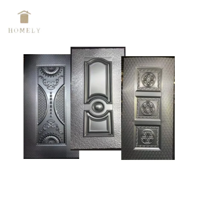 Steel Door Skin Metal Iron Sheet for House Decorative Design Cold Embossed Stamped Door Skin Aluminum for Gate