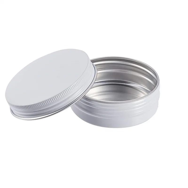Wholesale 15ml white Metal Tin can candle tins Screw Cap Aluminum cans
