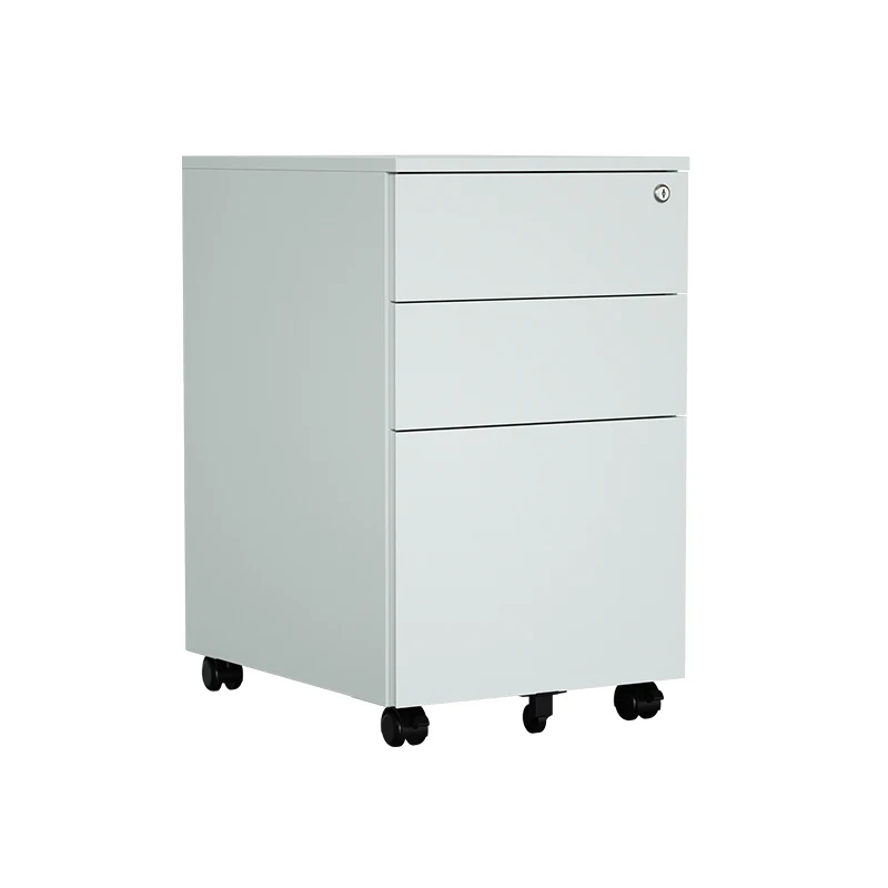 Metal File Cabinet with 3 Drawer Steel Movable Cabinet Mobile Pedestal for office school