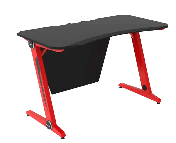 Orizeal Red Splicing Desktop Gaming Desk Computer Laptop Desk