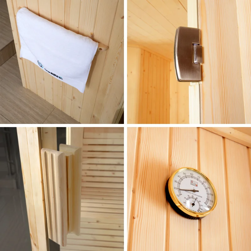 2 Person Solid Wood Traditional Indoor Sauna Rooms For The Home Full Spectrum Infrared Sauna Dome