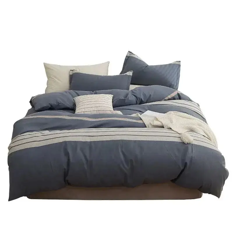Полосатое удобное высококачественное Хлопковое одеяло постельное белье из полиэстера мягкие летние стеганые одеяла комплекты постельного белья