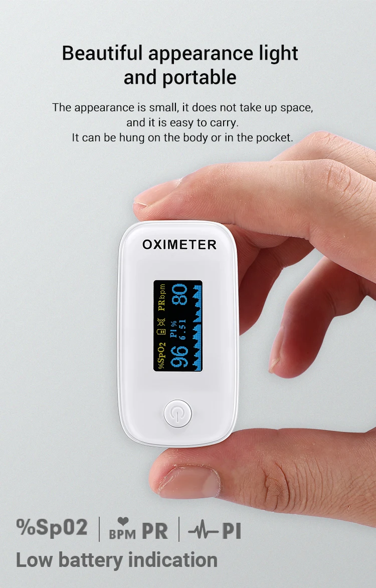 Use Blood Oxygen Fingertip Oximeter Pulse Oximeter OLED Screen Home Stock for Kids