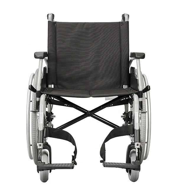 Standard Brake Wheelchair Lockable armrests fold back Detachable side guards Seat width 380mm adjustable height Color optional