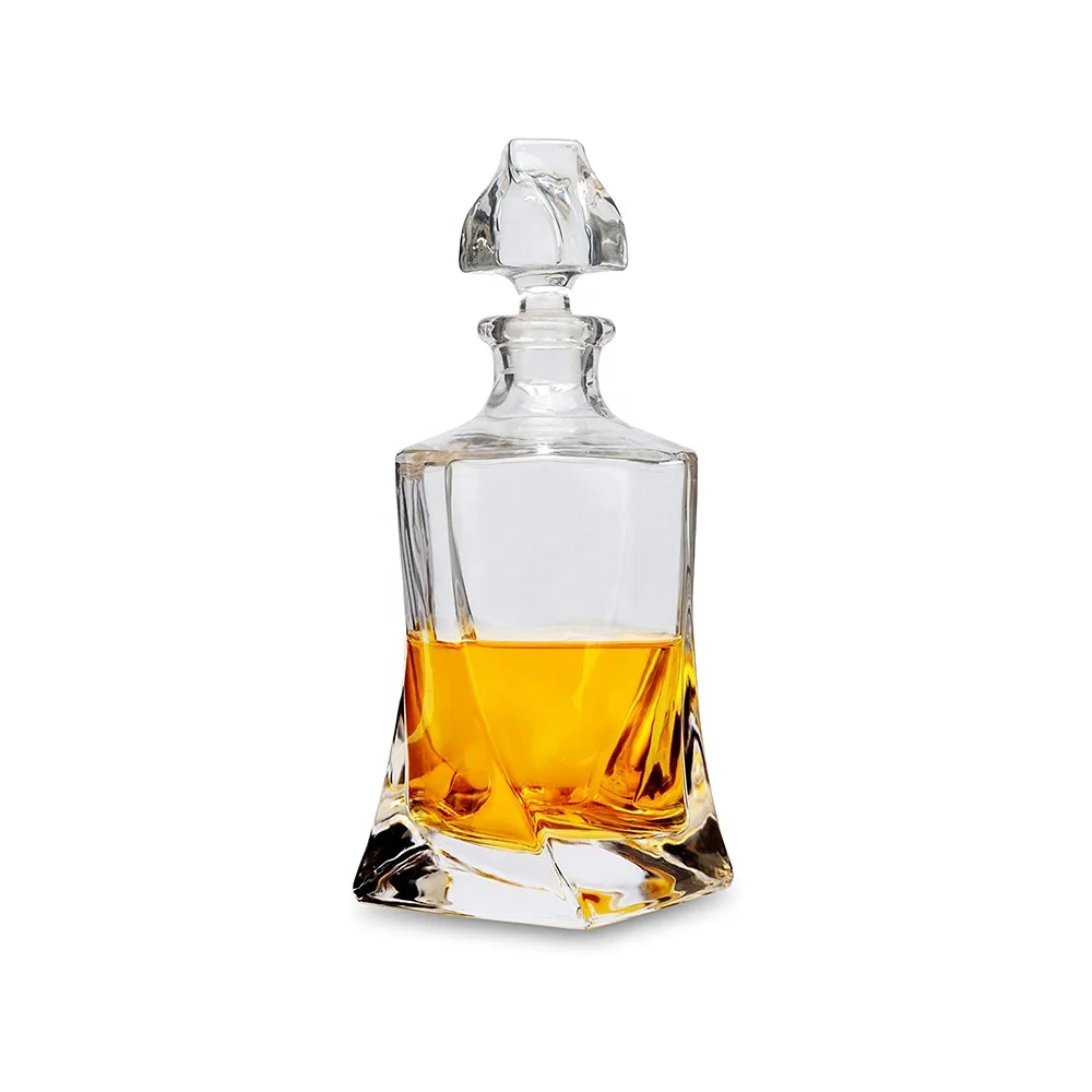 Wholesaler in China 27oz glass decanter whiskey with Airtight Geometric Stopper