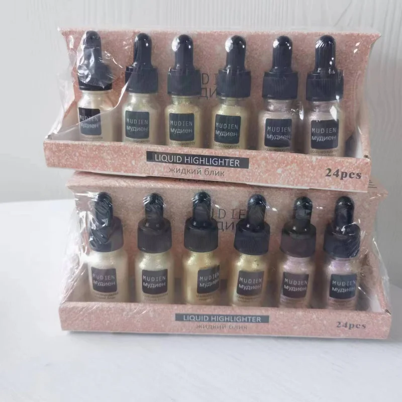 MUDIEN vegan Private Label светящийся Хайлайтер для лица и тела мерцающий масляный макияж на заказ Блестящий хайлайтер жидкий