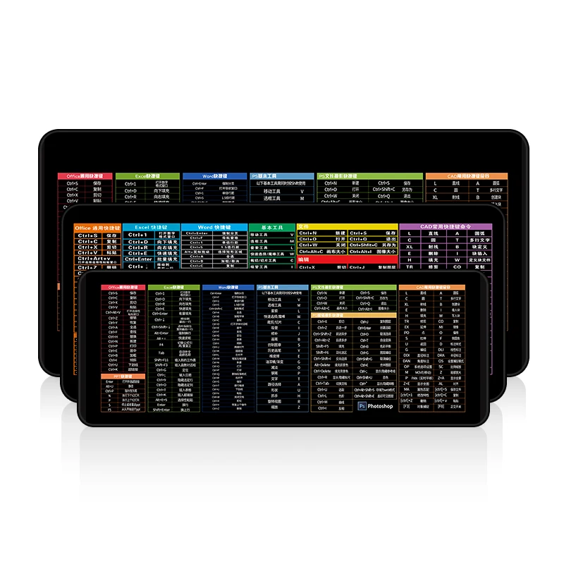 Высококачественный офисный помощник, коврик для мыши, клавиша быстрого доступа, пользовательский шаблон, блокировка края, коврик для мыши