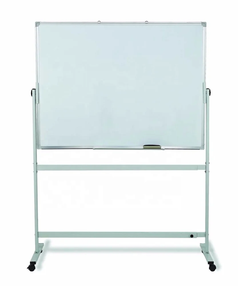 120x90cm double sided reversible white board easel mobile magnetic whiteboard stand for classroom office home
