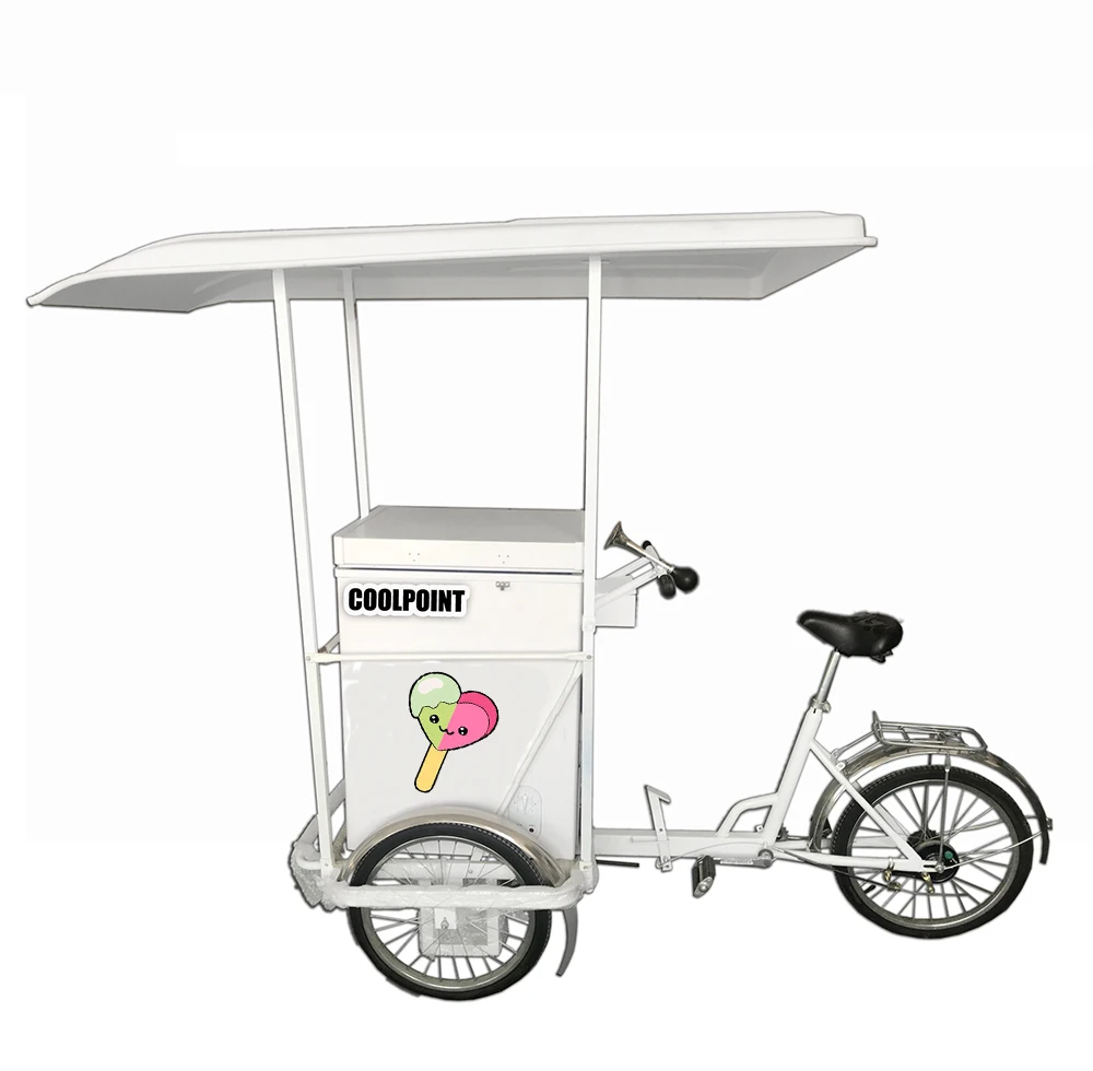 108 liters solar freezer electric ice cream cart bike commercial