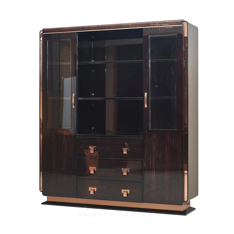High quality  wooden book cabinet luxury italian design  bookcase for  office furniture